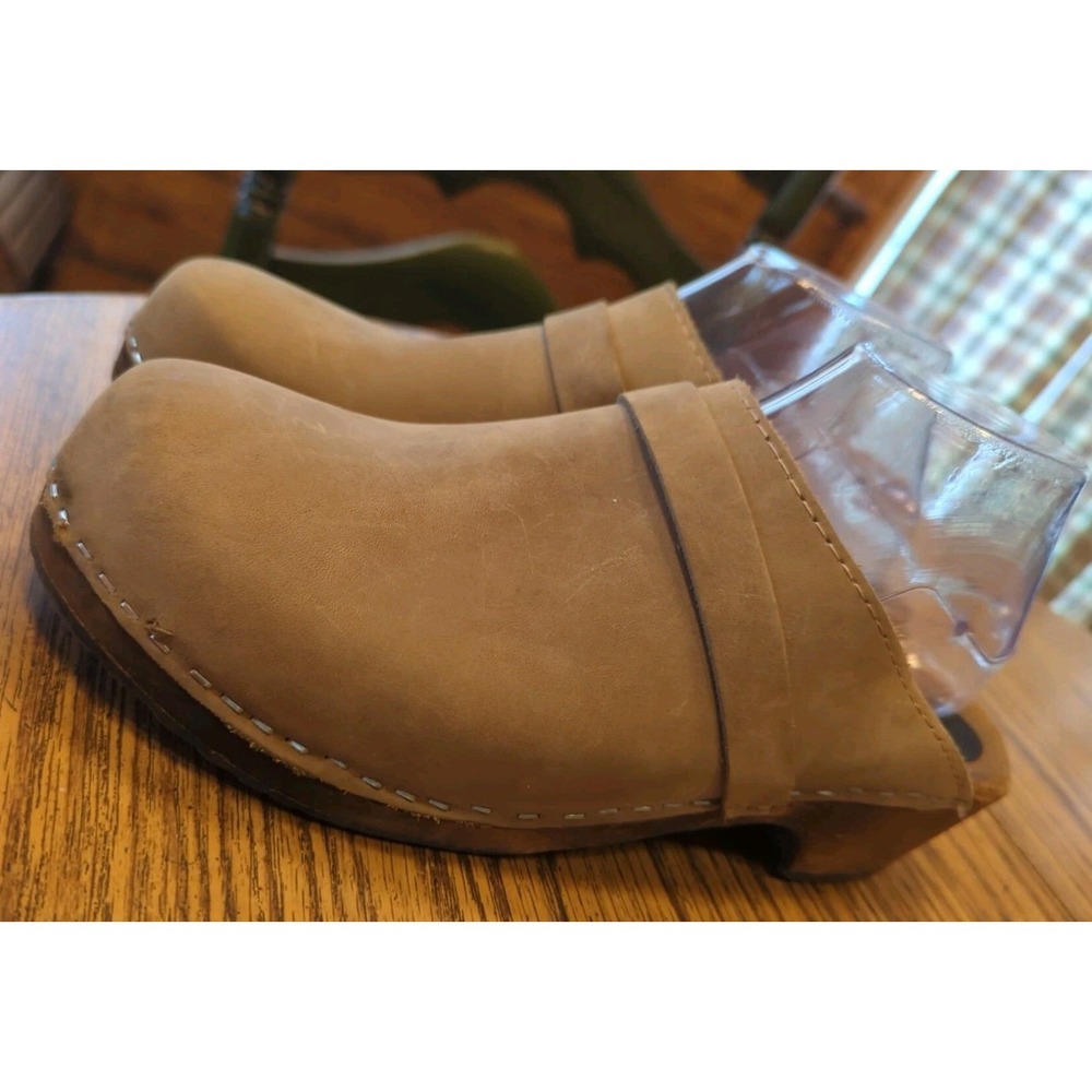 Lotta From Stockholm Swedish Classic Clogs - Brown Oiled Nubuck Leather Sz 42/10
